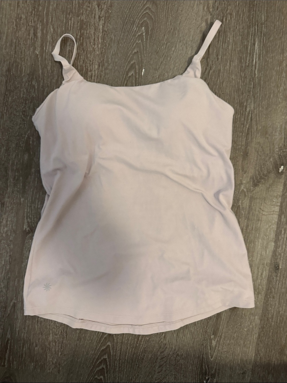 Athleta Light Pink Scoop Neck Tank w/ Built in Bra (pads included)
